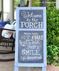 chalkboard front porch sign