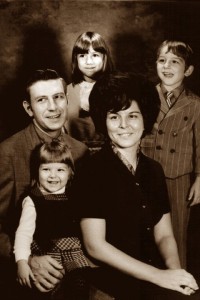 Lisa, me and Ricky with Mom and Dad