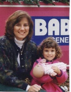 Me with Elise and her new Cabbage Patch doll