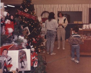 Me with a customer in our flower shop