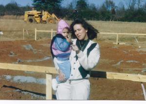 Elise and me in front of our new home site