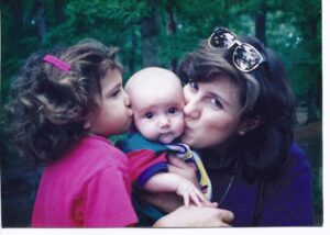 me and elise kissing baby jacob