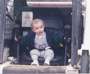 Jacob in John's Bobcat