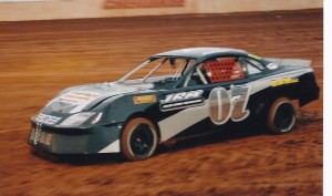 Jacob racing his dirt car