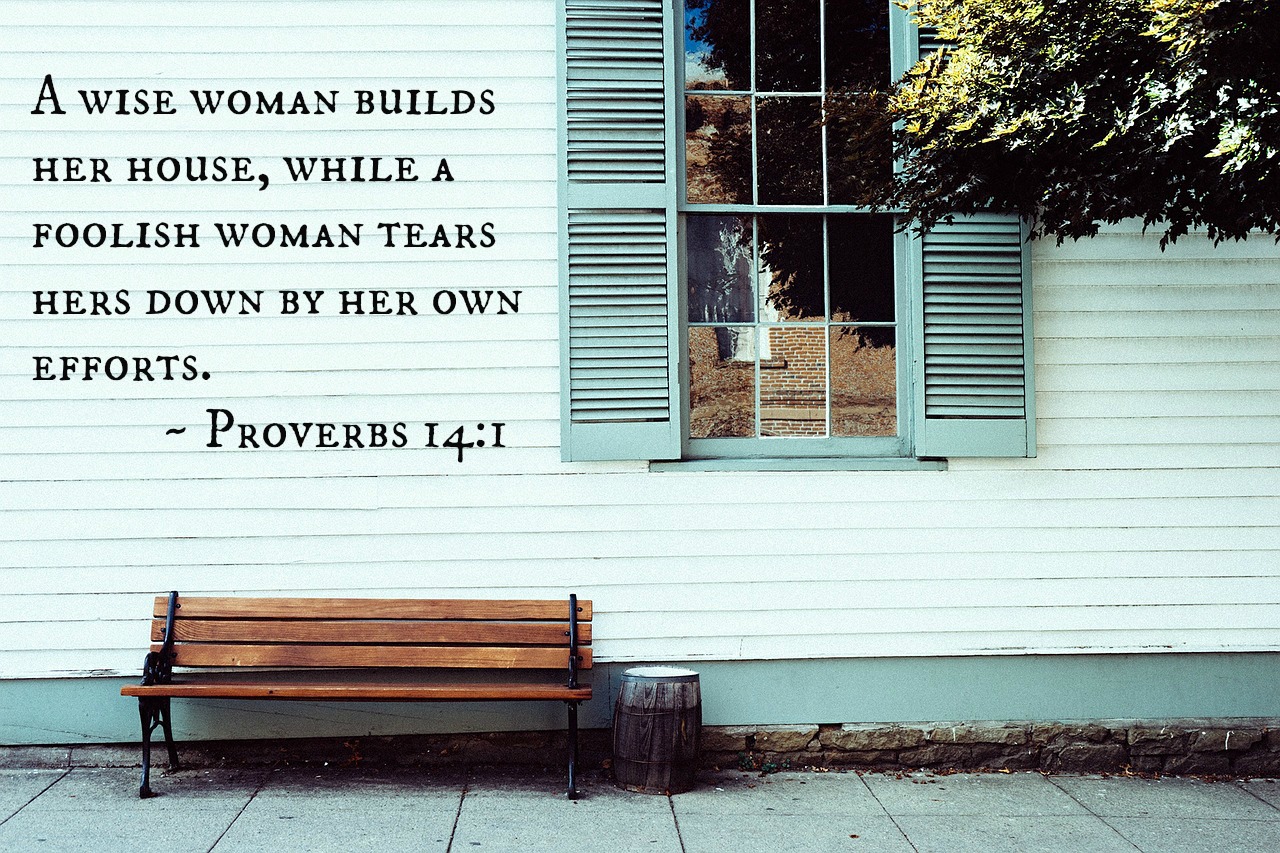 proverbs 14:1, wise woman, blueprints