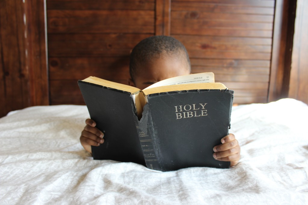 child with bible