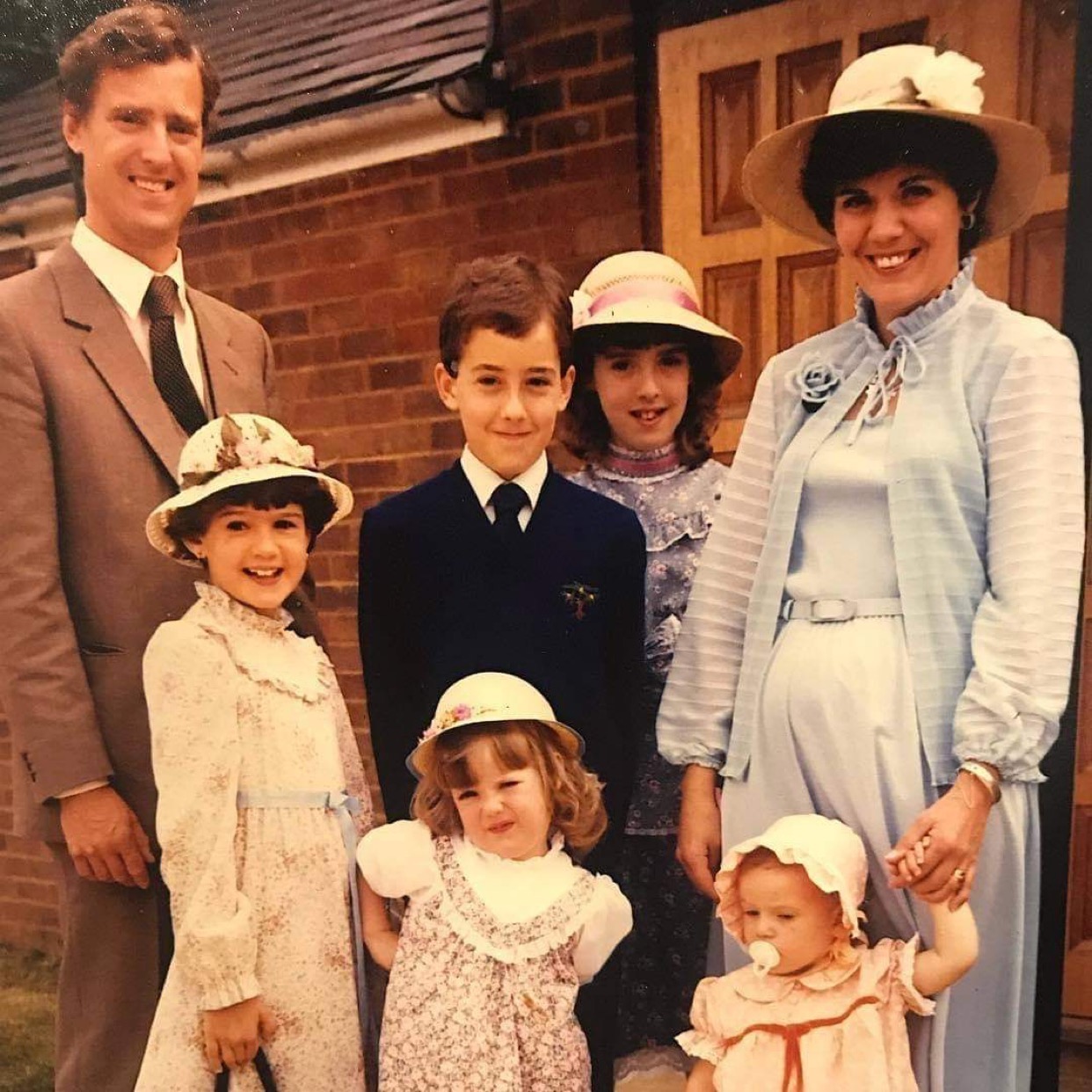 Robert Dye Roper with wife Lesley and clockwise from bottom Hannah, Adeline, Simone, Leon and Samantha