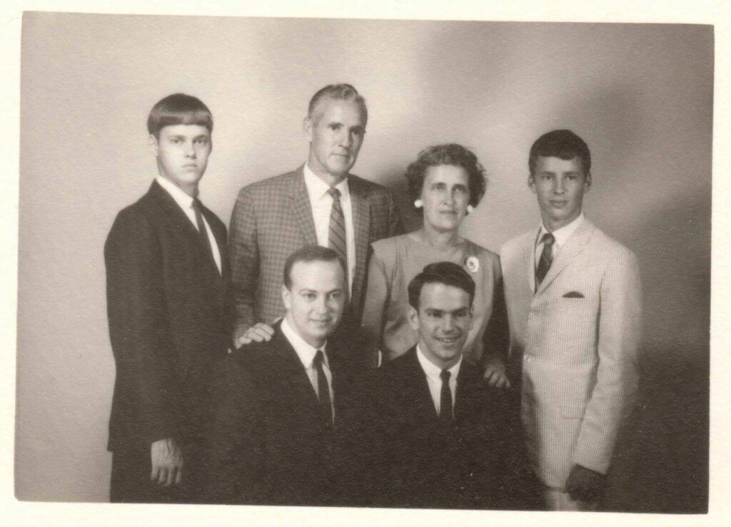 Richard Roper with his wife and four boys